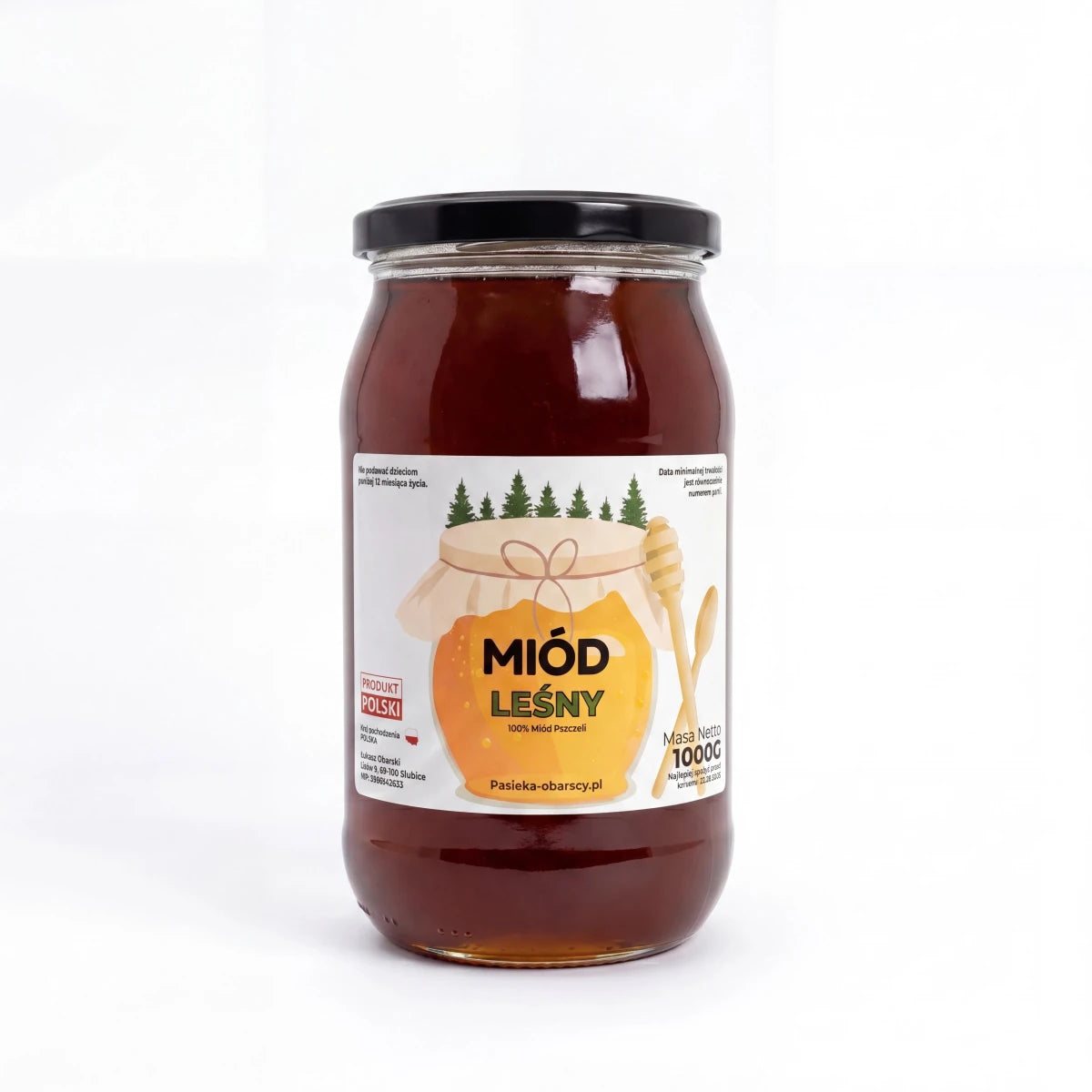 Miód Leśny 1000g - Pasieka Obarscy