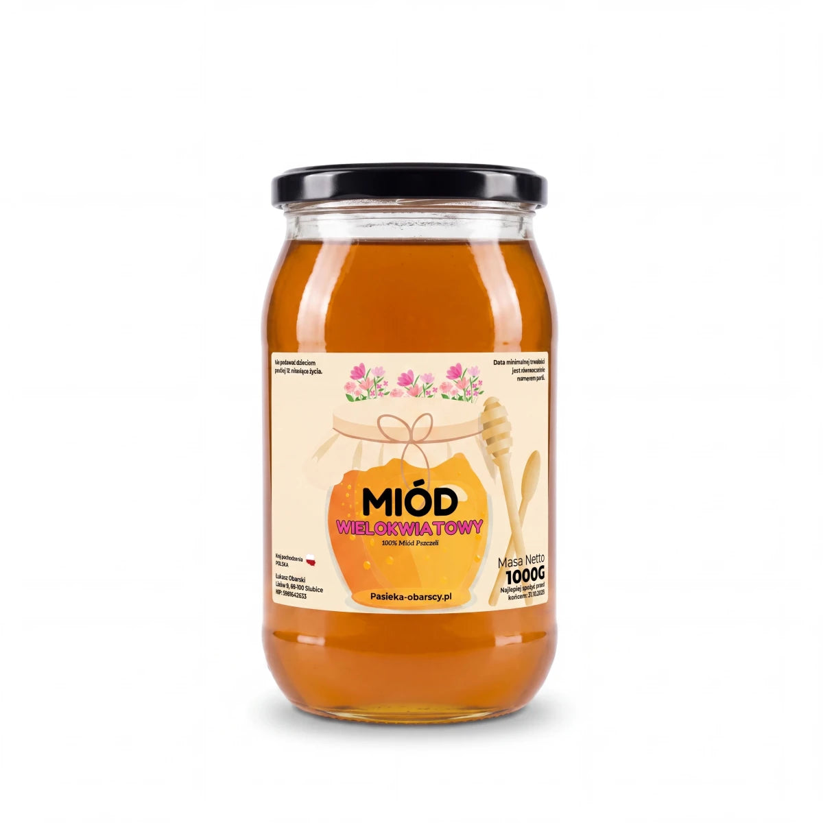 Miód Wielokwiatowy 1000g - Pasieka Obarscy