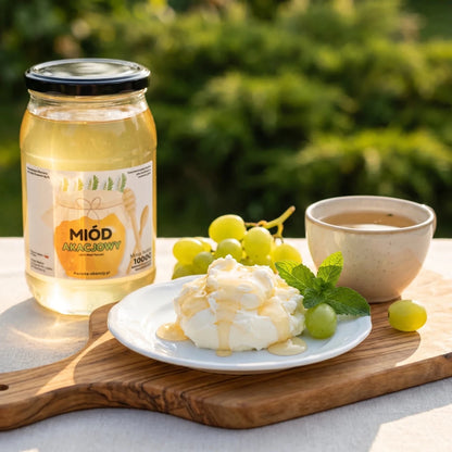 Miód Akacjowy 1000g - Pasieka Obarscy