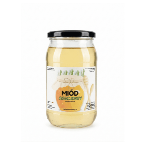 Miód Akacjowy 1000g - Pasieka Obarscy