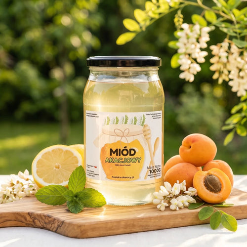 Miód Akacjowy 1000g - Pasieka Obarscy