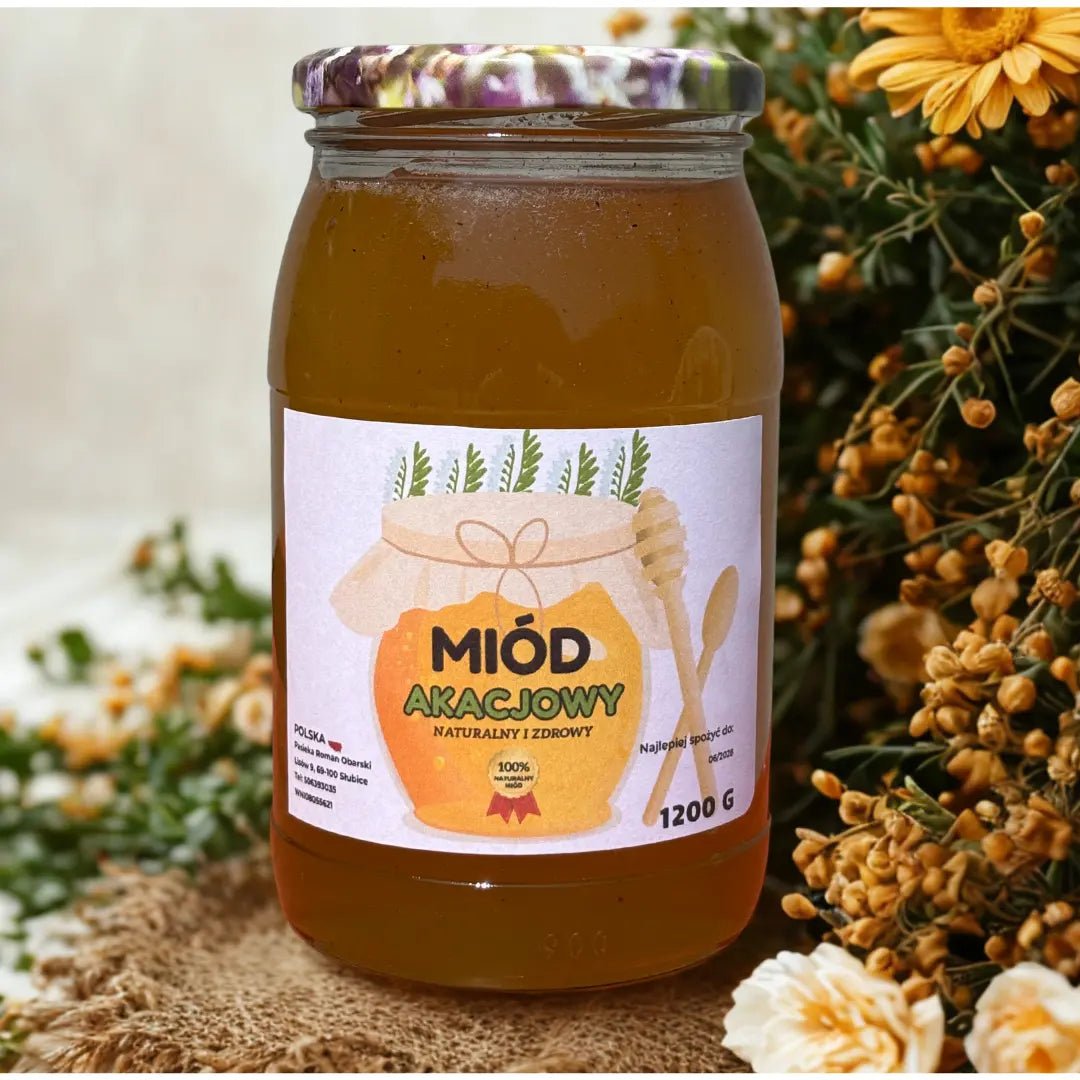 Miód Akacjowy 1000g - Pasieka Obarscy