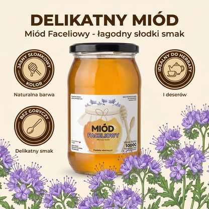 Miód Faceliowy 1000g - Pasieka Obarscy
