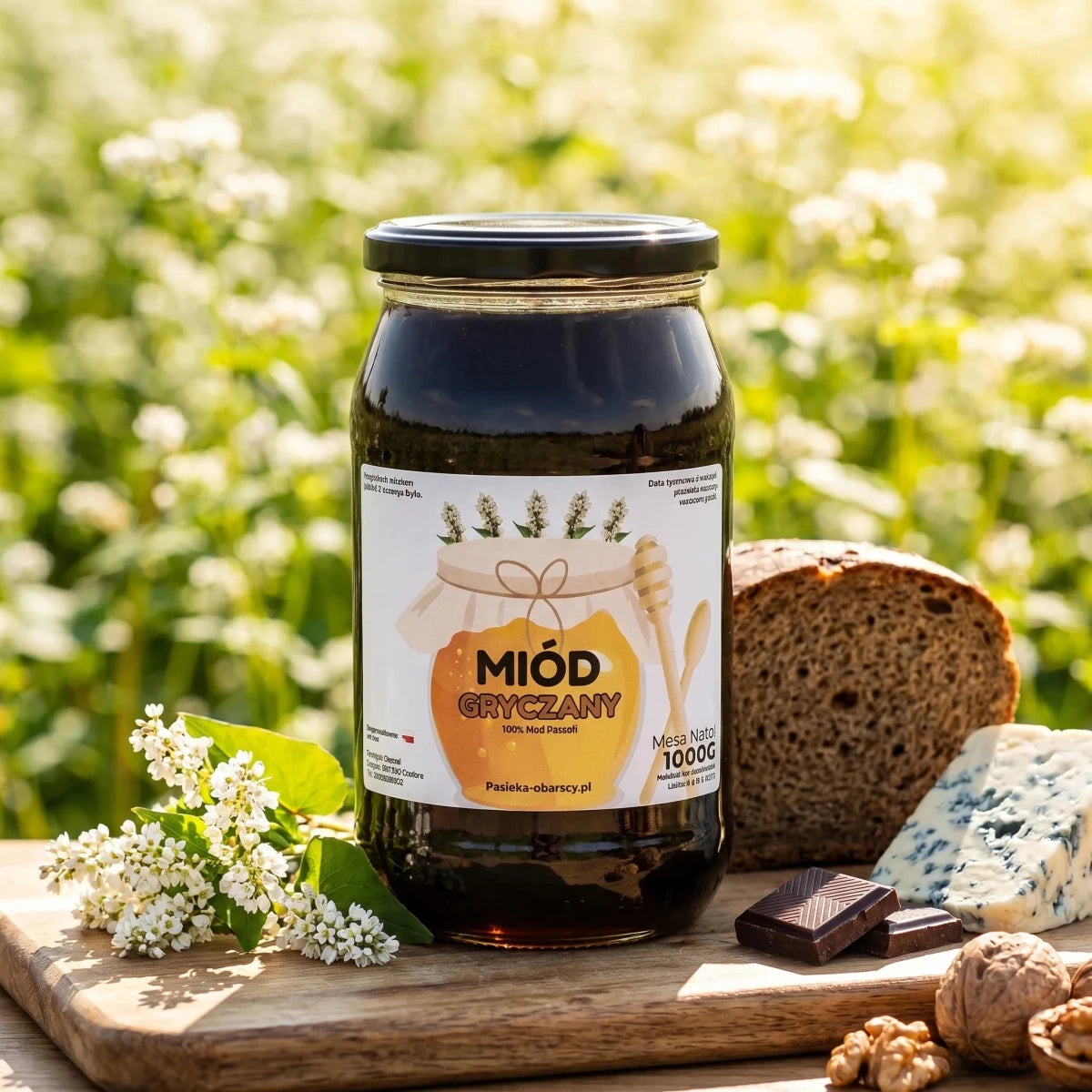 Miód Gryczany 1000g - Pasieka Obarscy
