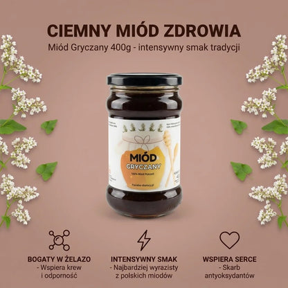 Miód Gryczany 400g - Pasieka Obarscy