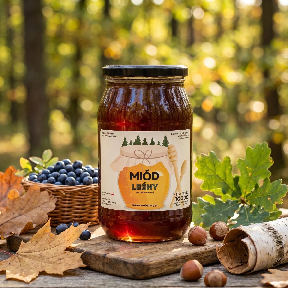 Miód Leśny 1000g - Pasieka Obarscy
