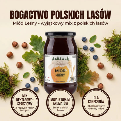 Miód Leśny 1000g - Pasieka Obarscy