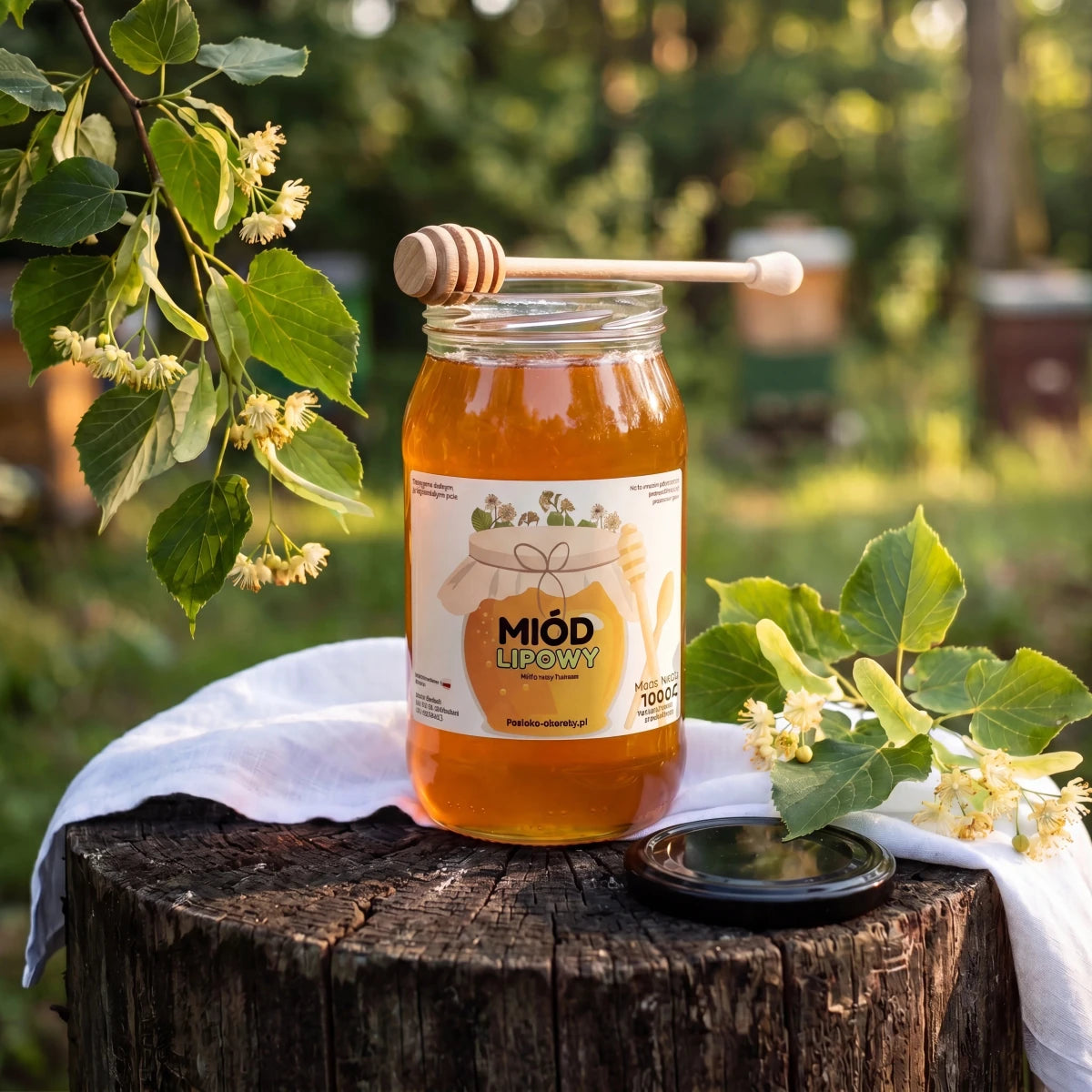 Miód Lipowy 1000g - Pasieka Obarscy