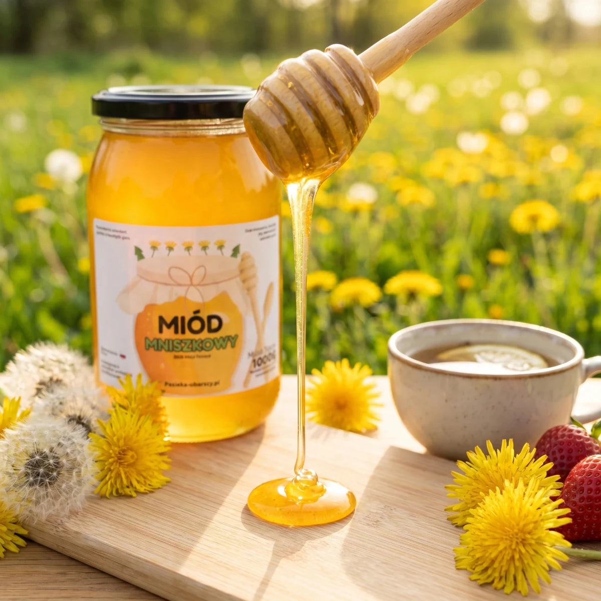 Miód Mniszkowy 1000g - Pasieka Obarscy