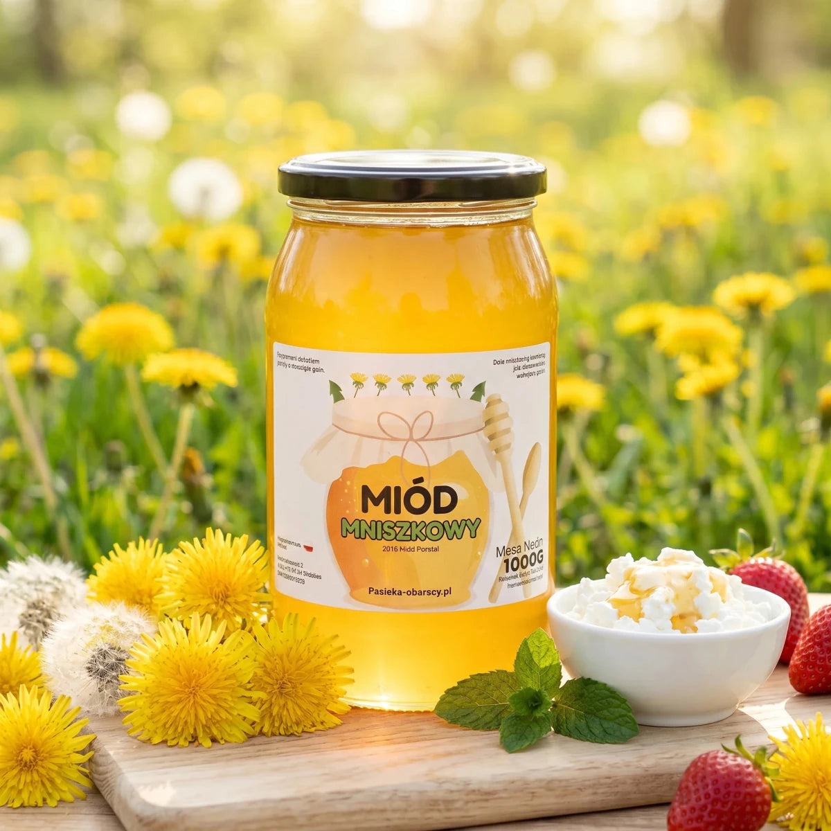 Miód Mniszkowy 1000g - Pasieka Obarscy