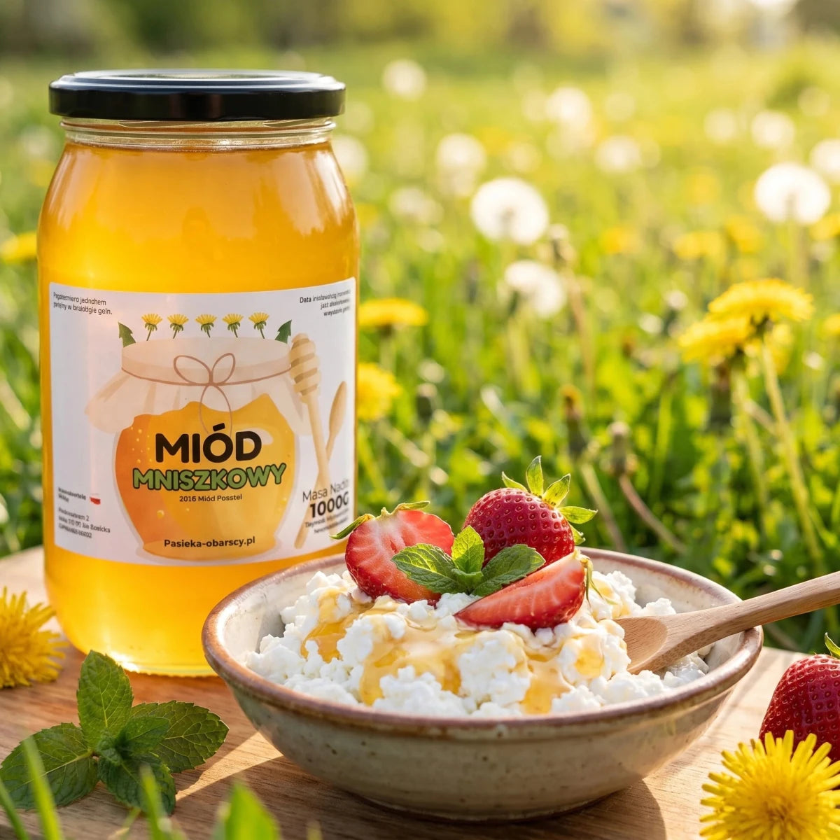 Miód Mniszkowy 1000g - Pasieka Obarscy
