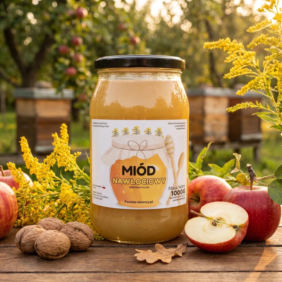 Miód Nawłociowy 1000g - Pasieka Obarscy