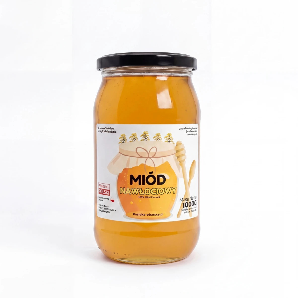 Miód Nawłociowy 1000g - Pasieka Obarscy