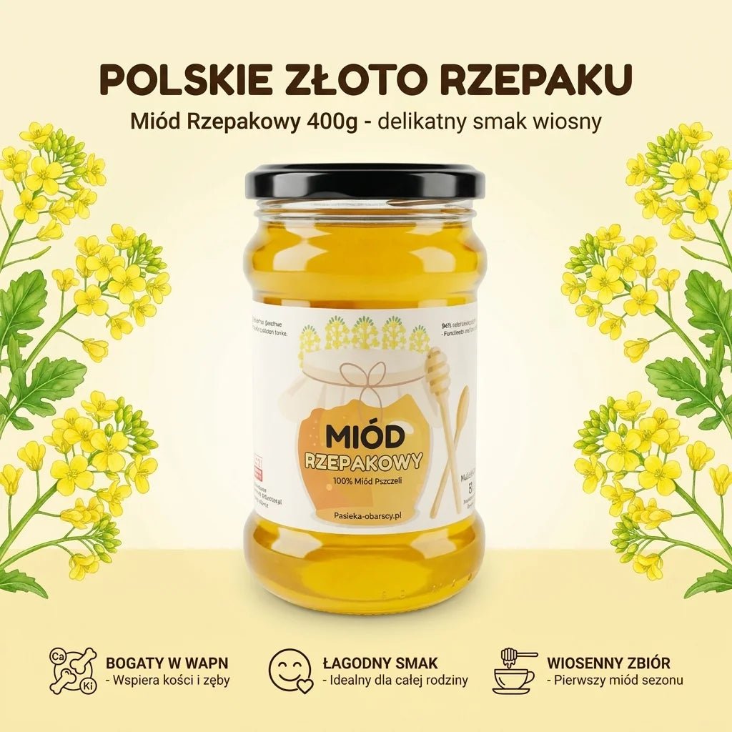 Miód Rzepakowy 400g - Pasieka Obarscy