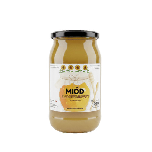 Miód Słonecznikowy 1000g - Pasieka Obarscy