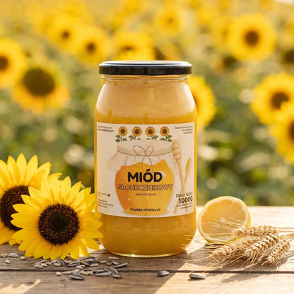 Miód Słonecznikowy 1000g - Pasieka Obarscy