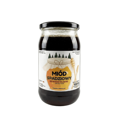 Miód Spadziowy Iglasty 1000g - Pasieka Obarscy