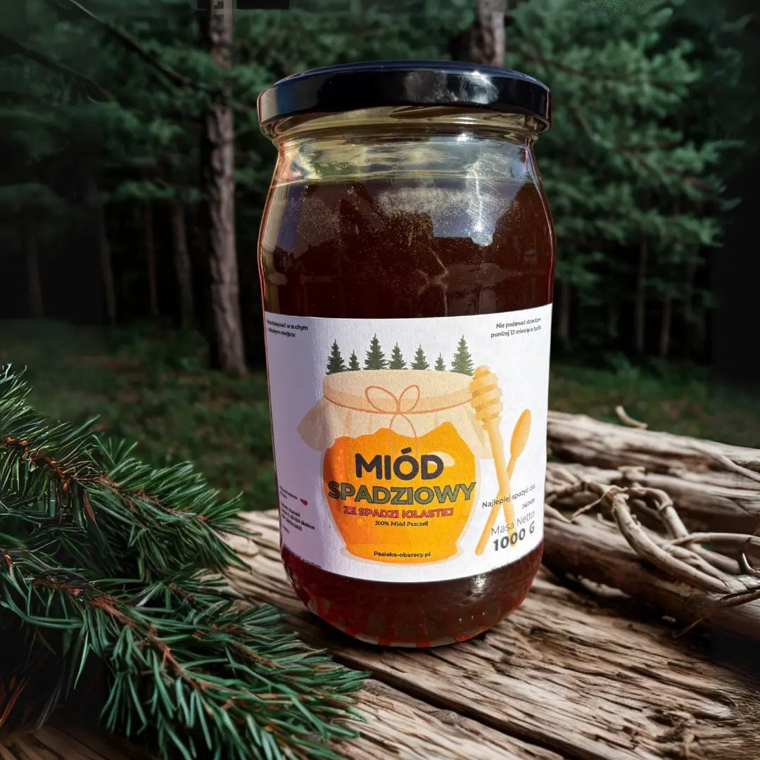 Miód Spadziowy Iglasty 1000g - Pasieka Obarscy