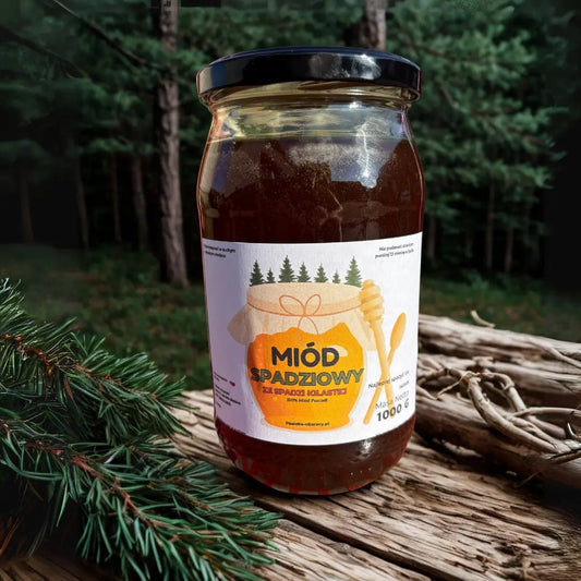 Miód Spadziowy Iglasty 1000g - Pasieka Obarscy