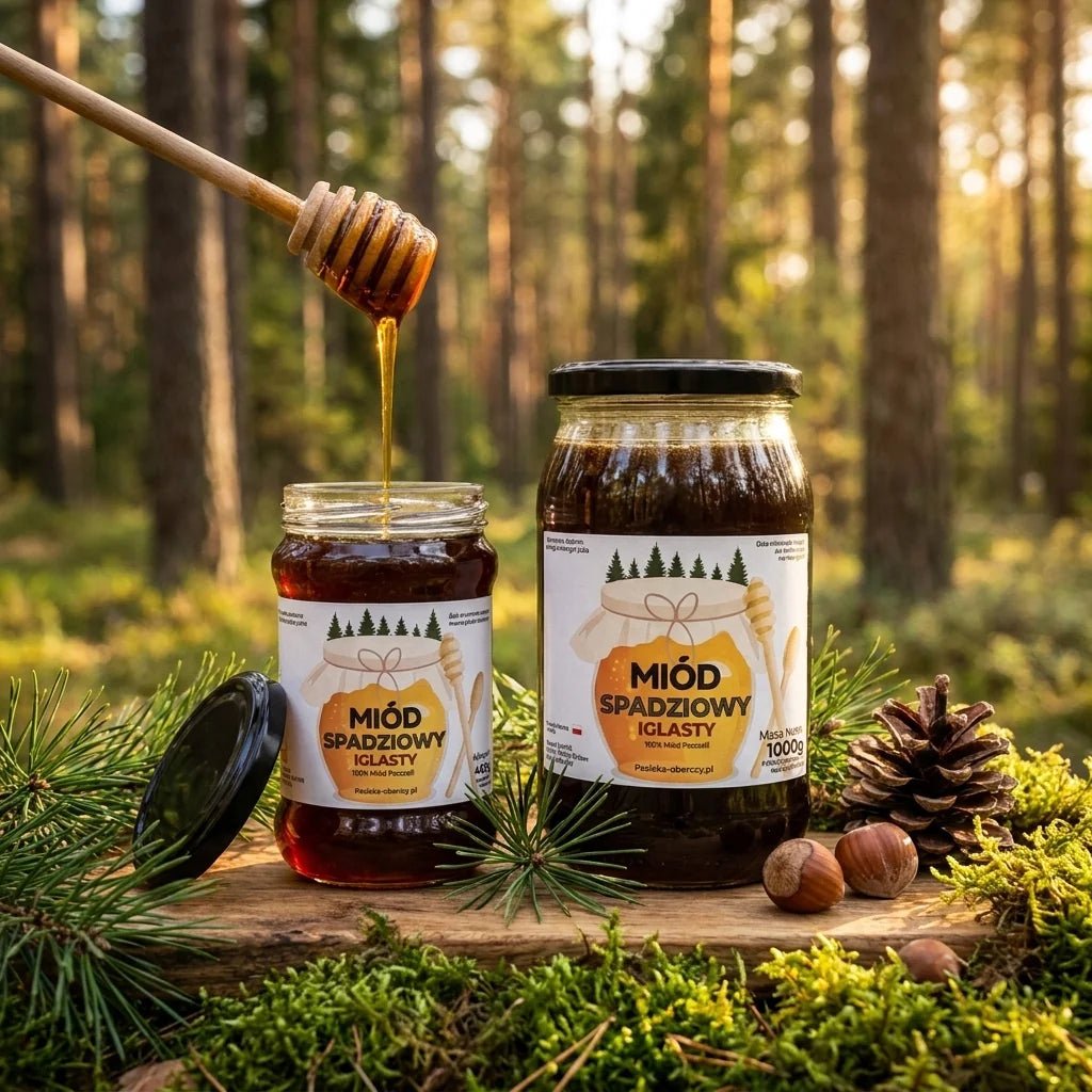 Miód Spadziowy Iglasty 400g - Pasieka Obarscy
