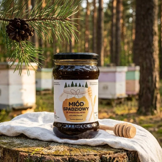 Miód Spadziowy Iglasty 400g - Pasieka Obarscy