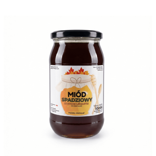 Miód Spadziowy Liściasty 1000g - Pasieka Obarscy