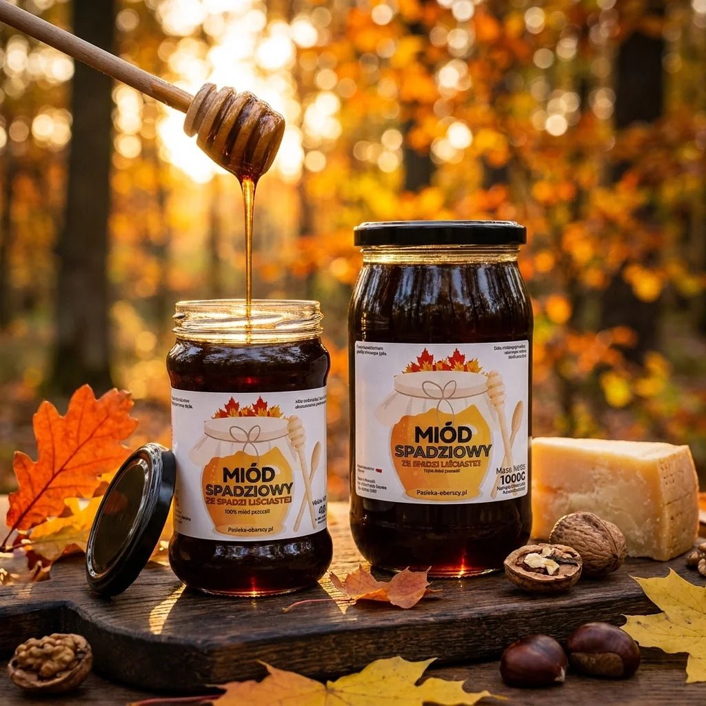 Miód Spadziowy Liściasty 400g - Pasieka Obarscy