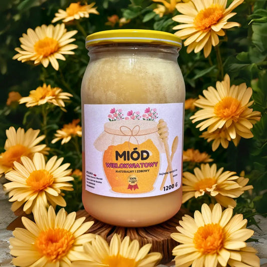 Miód Wielokwiatowy 1000g - Pasieka Obarscy