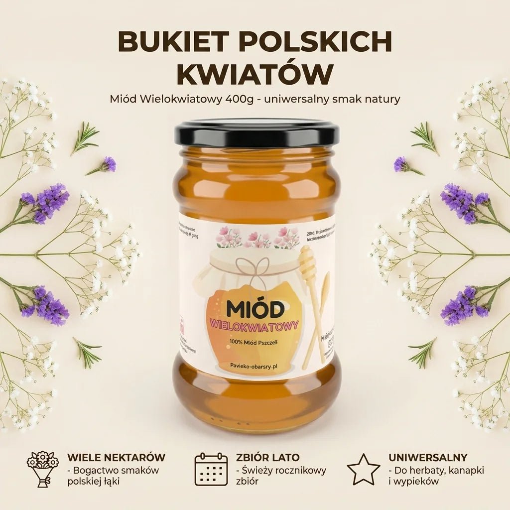 Miód Wielokwiatowy 400g - Pasieka Obarscy