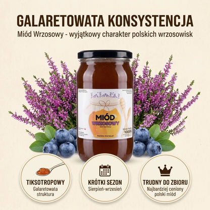 Miód Wrzosowy 1000g - Pasieka Obarscy