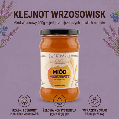 Miód Wrzosowy 400g - Pasieka Obarscy