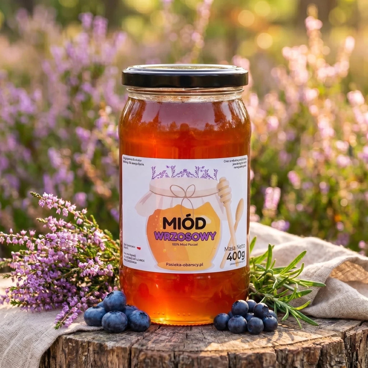 Miód Wrzosowy 400g - Pasieka Obarscy