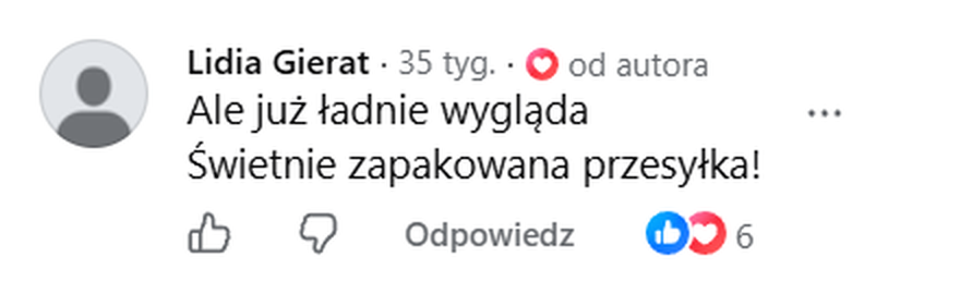 Opinia klienta z Facebooka